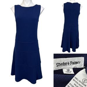 Shelby & Palmer dress size 12 blue A-line knee length